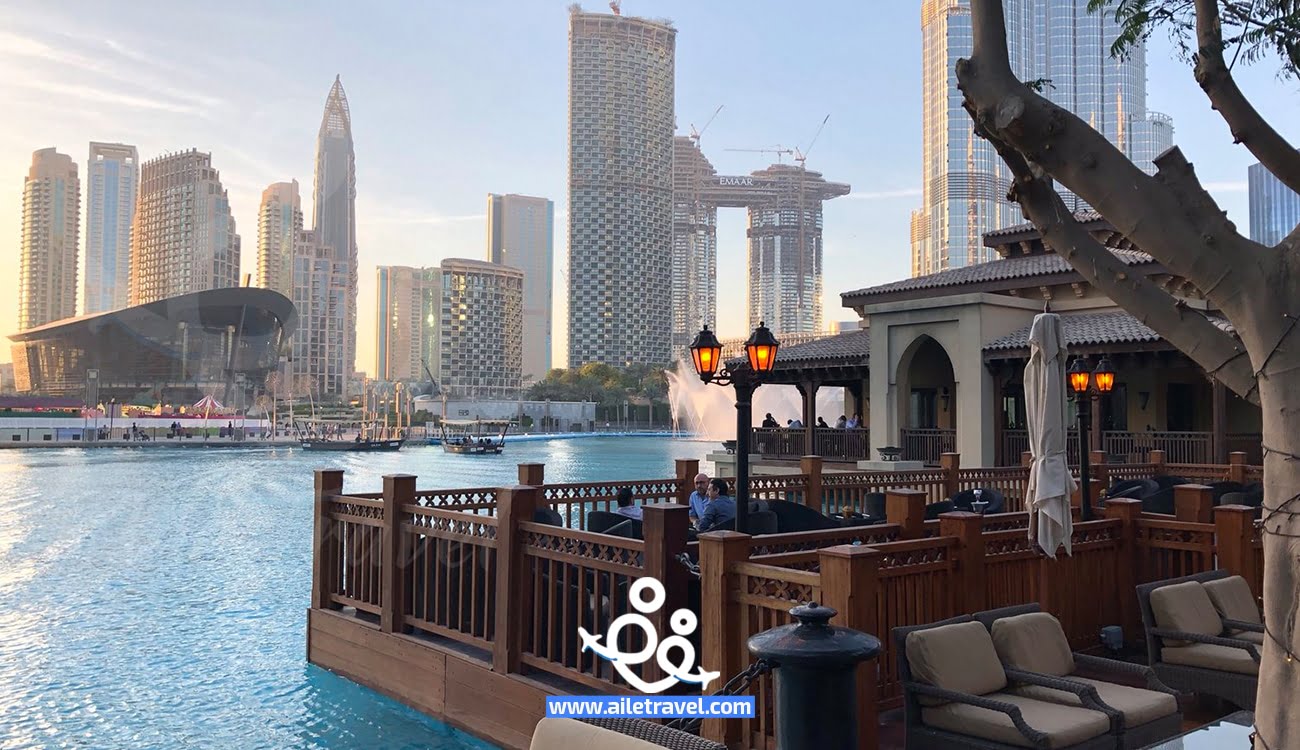 مطاعم فندق القصر دبي اطلالة على برج خليفة