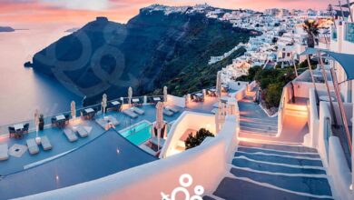 السياحة في سانتوريني اليونان