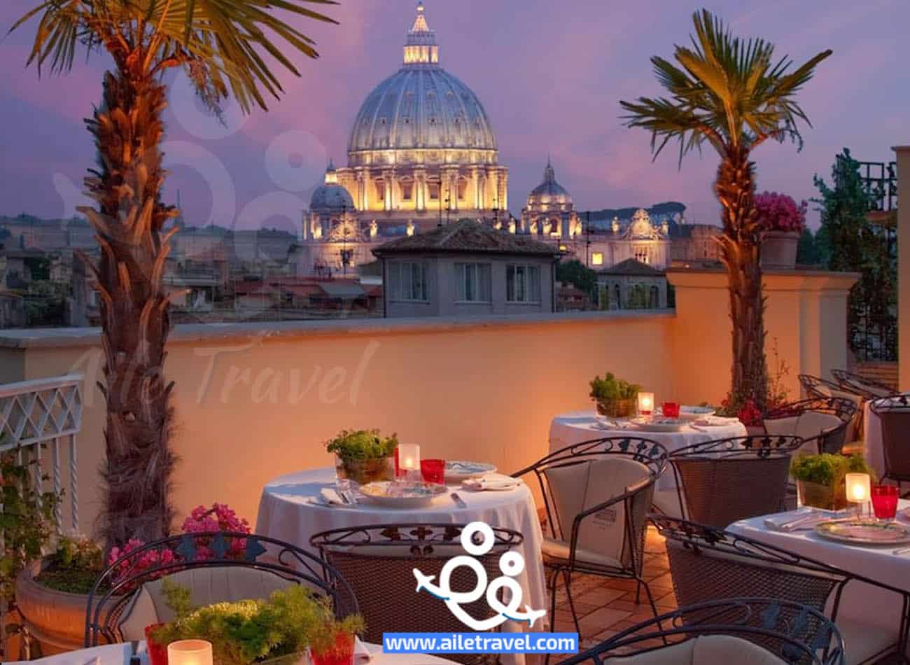 تراس فندق رافاييل روما